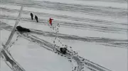 Drone Rescue Saves Sledder Trapped in Slush on Lake Joseph