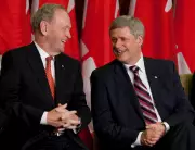 Former PMs Harper and Chrétien Engage in Historic Fireside Chat Ahead of Portrait Unveiling
