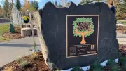 Memorial Plaque for Brentwood 5 Victims Stolen from Calgary's Quinterra Legacy Garden