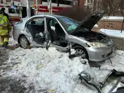 Ottawa Firefighters Rescue Trapped Passenger in Downtown Two-Car Collision