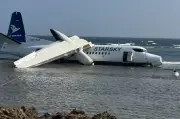 Passenger Plane Overshoots Runway into Seawater at Mogadishu Airport