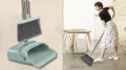 Self-Cleaning Broom & Dustpan Set on Sale: Ergonomic Design Eases Back Pain