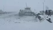 Stranded Sledder Rescued by Passing Ferry in Georgian Bay
