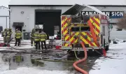 Windsor Firefighters Battle Major Blaze at Canadian Sign Systems on Baseline Road