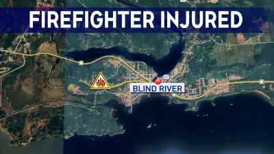 Blind River Firefighter Treated for Minor Injuries After House Fire