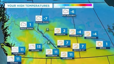 Calgary Braces for Weekend Snowfall After Brief Warmup, Police Report Vehicle Fraud Case