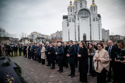 European Diplomats Visit Bucha on Atrocities Anniversary, Spotlight Ukraine