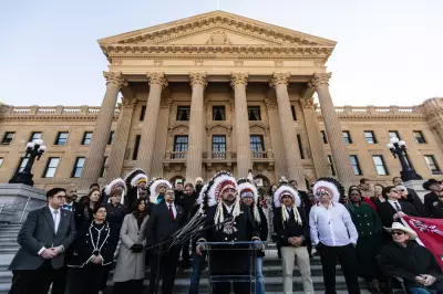 Indigenous Leaders Rally at Alberta Legislature to Oppose Separatism Movement