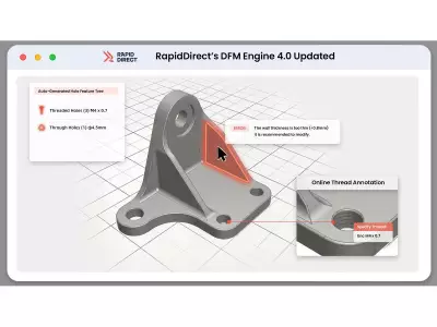 RapidDirect's AI-Powered DFM Engine 4.0 Revolutionizes 3D Design to Manufacturing