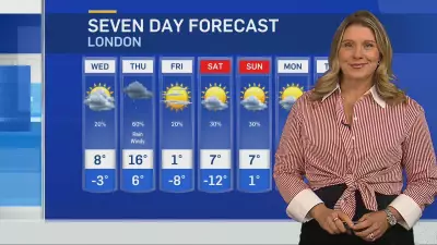 Temperatures Slow to Rise Tuesday as Milder Air Moves into Southern Ontario