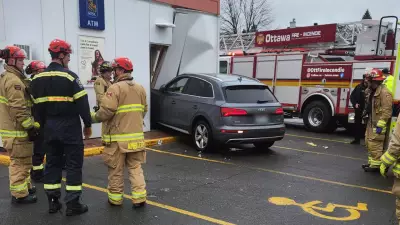 Vehicle Collides with Barrhaven Gas Station, Ottawa Police Investigate Incident
