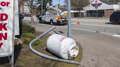 Video Shows Alleged Impaired Driver Knocking Down Lamppost in Fraser Valley