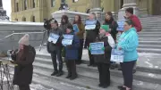 Advocates Rally at Alberta Legislature for Transgender Day of Visibility