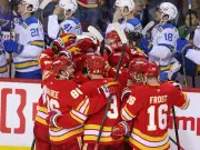 Flames Triumph in Bizarre Shootout Victory Over Blues After Three Disallowed Goals
