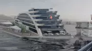 Luxury Floating Hotel Proposed for Vancouver's Coal Harbour, Shaped Like Giant Yacht