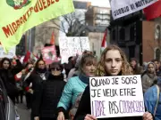 Montreal International Women's Day March Draws Large Crowd in Downtown