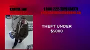 Regina Police Seek Suspect in Multiple Shoplifting Incidents, Crime Stoppers Issues Alert