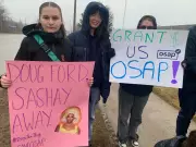 Simcoe County Students Protest Ontario Government's OSAP Funding Cuts