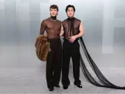 Vancouver Actor Hudson Williams Stuns in Sheer Mesh at Oscars Party