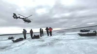 Anglers Rescued from Georgian Bay Ice Will Not Face Rescue Costs