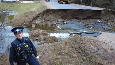 BarrieNewsRoad in Minden Hills Crumbles Amid Ongoing Flooding Emergency