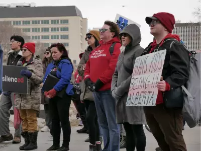 Edmonton Youth Rally Against Bill 25 at Legislature, Warn 'We Are Future Voters'