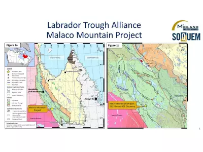 Midland and SOQUEM Plan IP Survey for Malaco Mountain Copper-Gold-REE Zone
