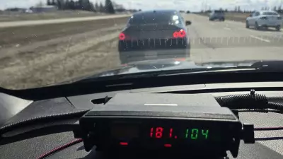 RCMP Reports Driver Clocked at 180 km/h in 100 km/h Zone Near Fort Saskatchewan