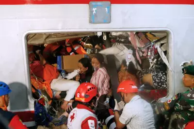 Rescuers Recover Last Victims from Indonesia Train Wreck Killing 14
