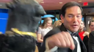 Triumph the Insult Comic Dog Goads Marco Rubio Into Playful Punch at WH Dinner