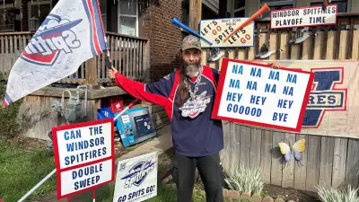 Windsor Spitfires' Playoff Run Ignites Local Fan's Creative Lawn Tribute