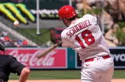 Angels' Trout Ties Anderson's Record, Schanuel's 4 RBIs Lead to 7-3 Win Over Blue Jays