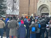 Hundreds Gather for Outdoor Way of the Cross Ceremony at Calgary's St. Mary's Cathedral
