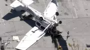 Pilot Critically Injured After Small Plane Crashes in Los Angeles Auto Parts Store Parking Lot