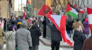 Protesters Rally at U.S. Embassy in Ottawa Against Wars in Lebanon and Iran