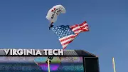 Skydiver Crashes into Scoreboard at Virginia Tech Spring Football Game