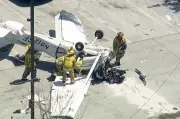 Small Plane Crashes in Parking Lot of Southern California Auto Store