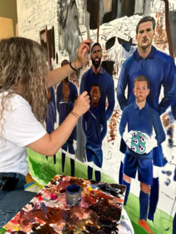 Vancouver artist's painting highlights refugee soccer players before 2026 World Cup