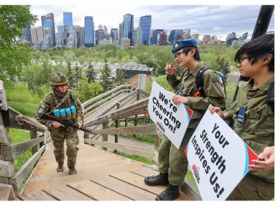 Calgarians Climb McHugh Bluff Stairs to Support Military Families