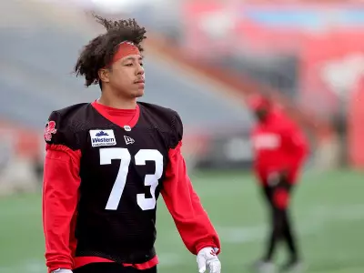 Calgary Stampeders Camp Day 12: Defensive Line Shines with Rookie Hills' Sack Dance