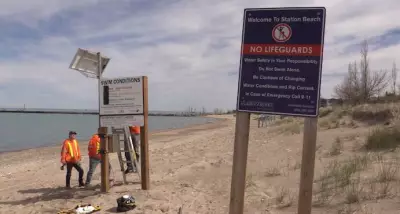Canada's first smart beach light warning system installed at Kincardine's Station Beach