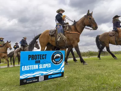 Corb Lund Promotes Water Not Coal Petition in Calgary Rally