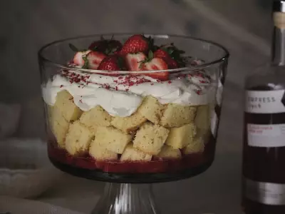 Gin Elderflower Trifle Recipe from True-Crime Cookbook
