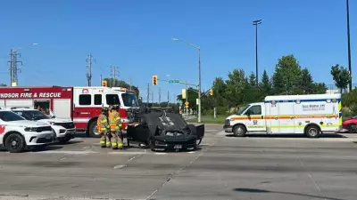 Huron Church Road Section Closed After Rollover Collision in Windsor
