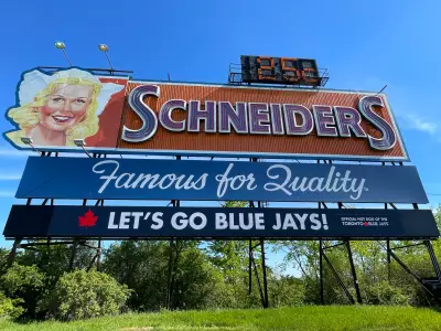 Kitchener's Beloved Schneiders Billboard Survives Storm Unscathed