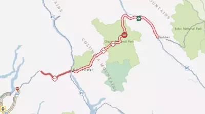 Landslide on Trans-Canada Highway Near Golden and Revelstoke Blocks Traffic