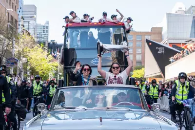Montreal Victoire Walter Cup Celebration Lights Up Downtown Streets