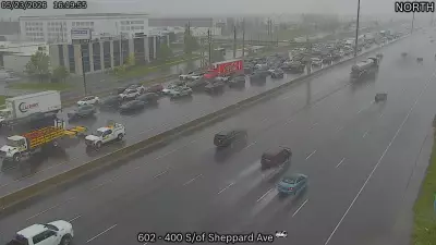 Multi-Vehicle Collision Blocks Southbound Hwy. 400 in Toronto