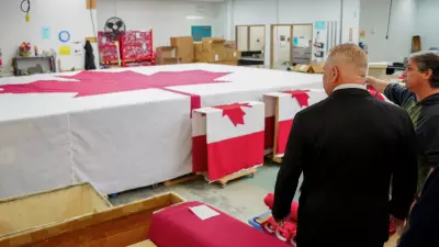 Ontario Premier Ford Visits Barrie's Flags Unlimited, Praises 60-Year Legacy
