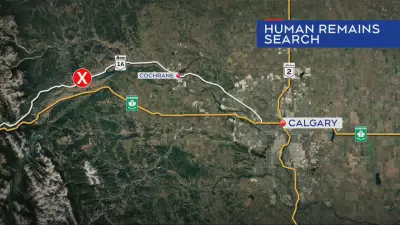RCMP and Cochrane Search and Rescue Search for Human Remains West of Calgary